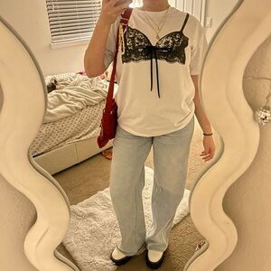 Lingerie graphic oversized T-Shirt